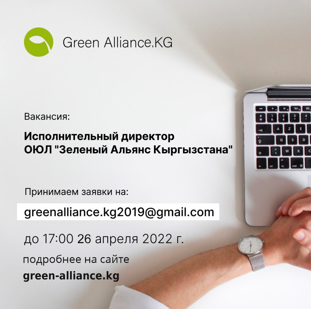 Vacancy for the position of executive director of the ALE “Green Alliance of Kyrgyzstan”