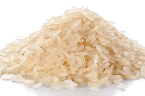 Pile-uncooked-rice-grains-Oryza-sativa